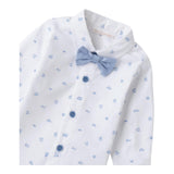 Minibanda Camicia Manica Lunga Tinta Unita con Papillon per Neonato 3B600 BIANCO MINIBANDA 