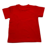 Cesare Paciotti Rundhals-T-Shirt einfarbig mit Kontrastdruck rot für Neugeborene