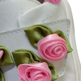 Monnalisa Sneakers Tinta Unita con Applicazioni per Neonata 83E003N BIANCO MONNALISA 