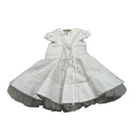 Petit Abito Mezza Manica tinta unita con Tulle Bianco per Neonata S2014013 BIANCO PETIT 
