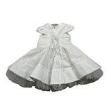 Petit Abito Mezza Manica tinta unita con Tulle Bianco per Neonata S2014013 BIANCO PETIT 