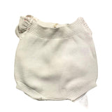 Wedoble – Schlichte Culotte mit cremefarbenem Band für Neugeborene
