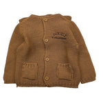 DANIELE ALESSANDRINI cardigan tinta unita con cappuccio Marrone per Bambino 1291W00035 MARRONE DANIELE ALESSANDRINI 