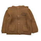 DANIELE ALESSANDRINI cardigan tinta unita con cappuccio Marrone per Bambino 1291W00035 MARRONE DANIELE ALESSANDRINI 