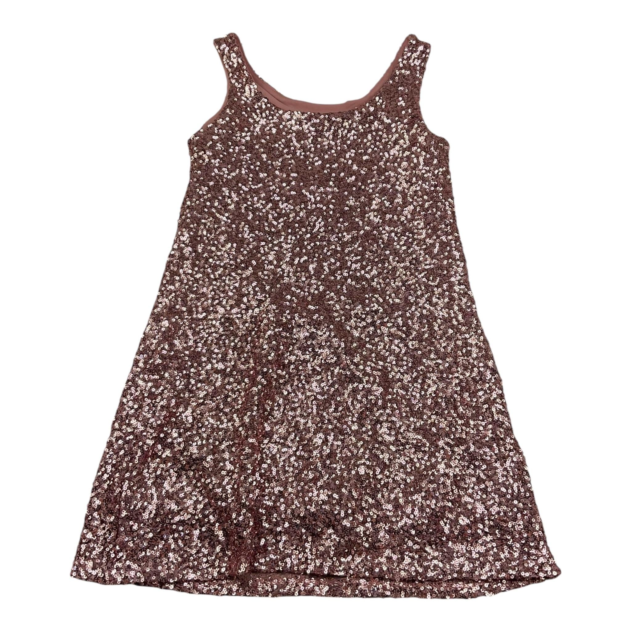 Janice Abito Tinta Unita con Paillettes per Bambina JN750R ROSA JANICE 