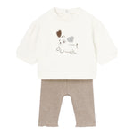 MAYORAL completo bicolore felpa-leggins con stampa Panna per Neonata 2786XX PANNA MAYORAL 