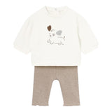 MAYORAL completo bicolore felpa-leggins con stampa Panna per Neonata 2786XX PANNA MAYORAL 