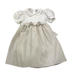 Colibri Abito Mezza Manica Bicolore con Fantasia A Righe per Neonata 4ATCTCP5F BIANCO/BEIGE COLIBRI 