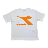 Diadora Rundhals-T-Shirt einfarbig mit weißem Aufdruck für Kinder
