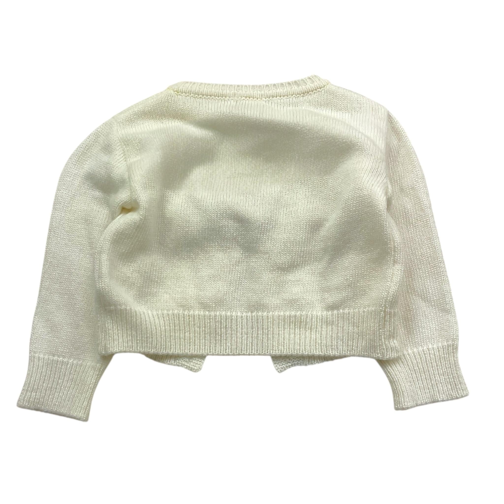 LE BEBE' cardigan tinta unita con applicazioni Bianco per Neonata LBG6106 BIANCO LE BEBE' 