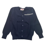 Cesare Paciotti Strickjacke einfarbig mit blauem Logo für Jungen