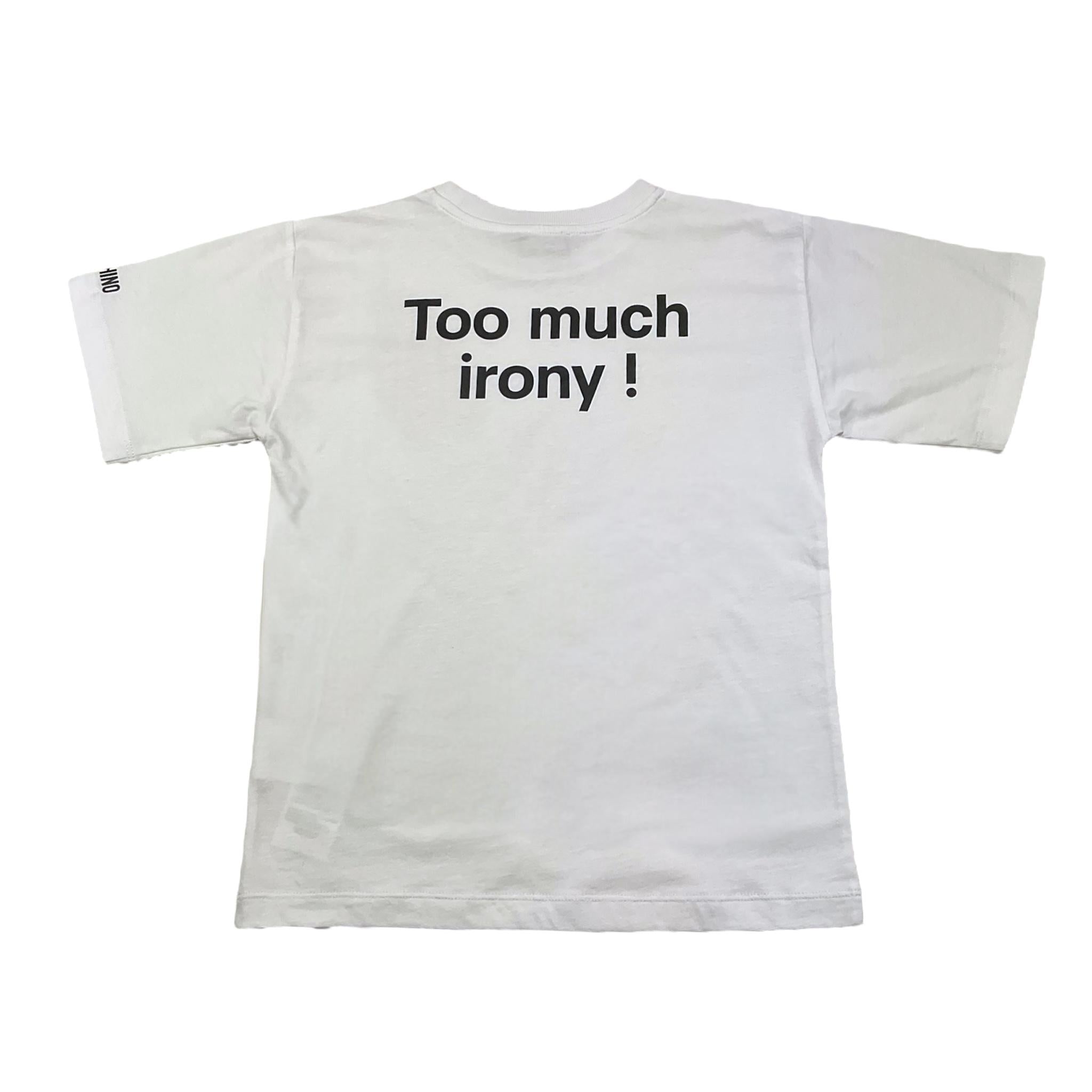 MOSCHINO t-shirt tinta unita girocollo con stampa Bianco per Bambino HVM05G BIANCO MOSCHINO 