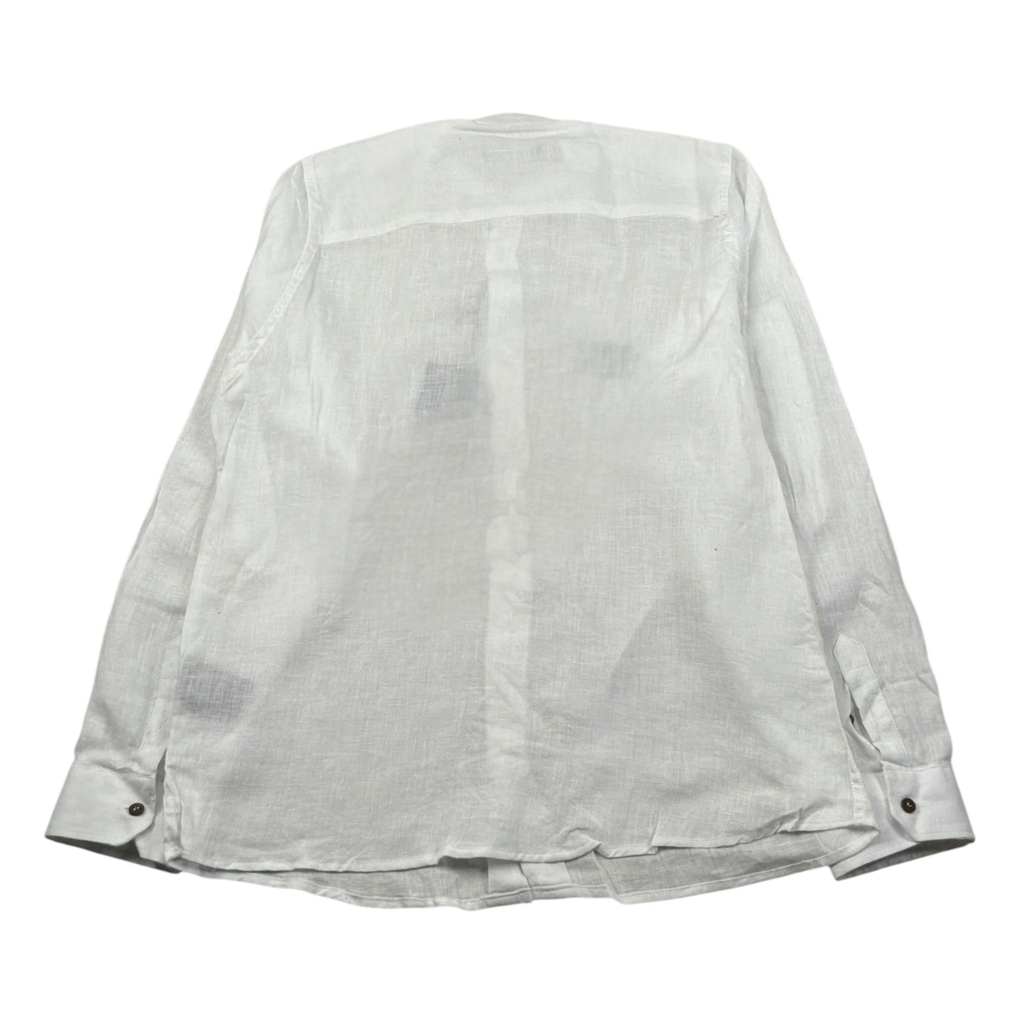 Never Too Camicia Manica Lunga tinta unita Collo Coreano Bianco per Bambino NT1568R BIANCO NEVER TOO 