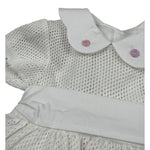 Le Coconne Abito Mezza Manica Traforato per Neonata LCN1937 BIANCO LE COCONNE 