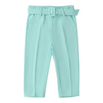 Sarabanda Pantalone Tinta Unita con Cintura per Bambina 0B320 VERDE ACQUA SARABANDA 