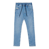 Diesel Jeans Tinta Unita con Elastico In Vita per Bambino 00J3AJ AZZURRO DIESEL 