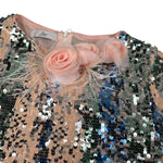 Petit Abito Mezza Manica Paillettato Multicolor per Bambina P2014521 MULTICOLOR PETIT 