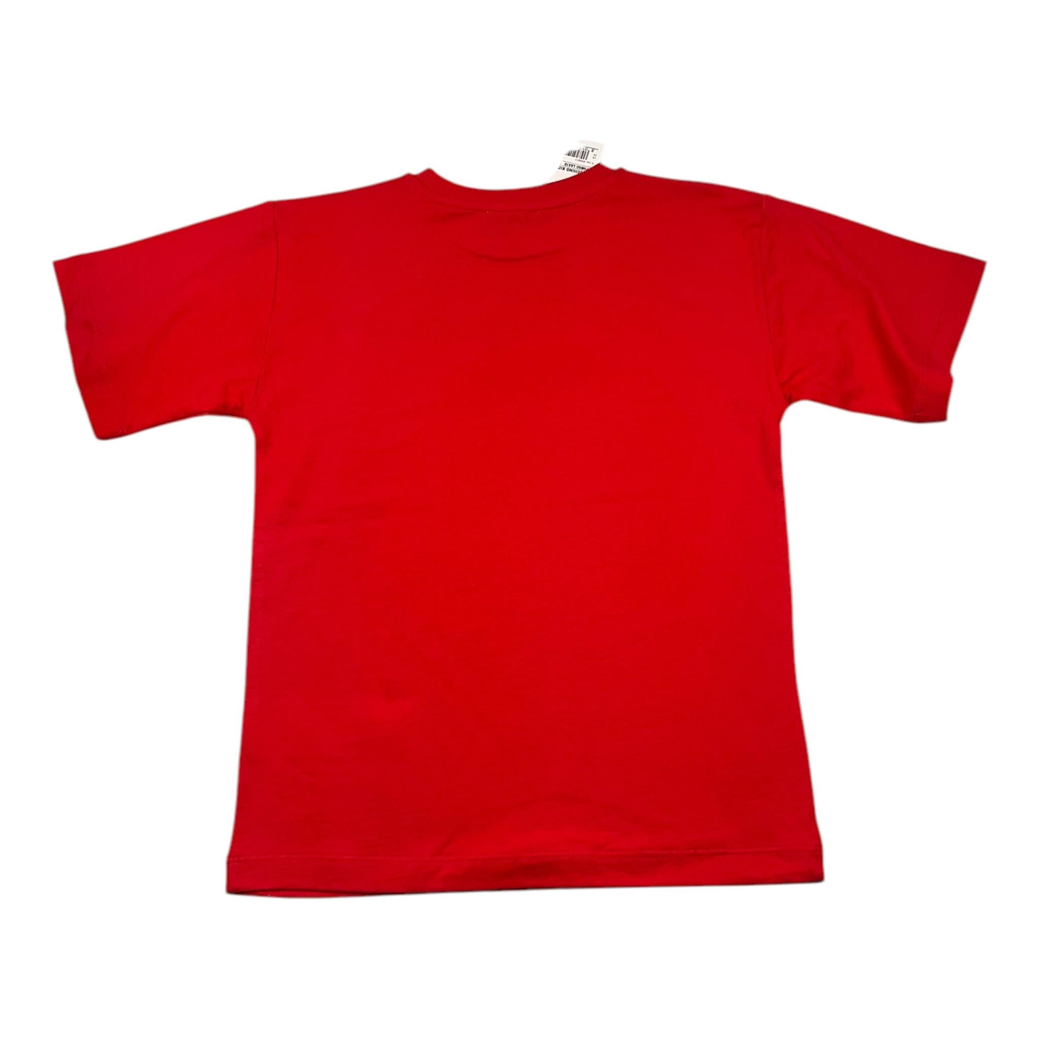 MOSCHINO t-shirt girocollo tinta unita con stampa Rosso per Bambino HPM05G ROSSO MOSCHINO 