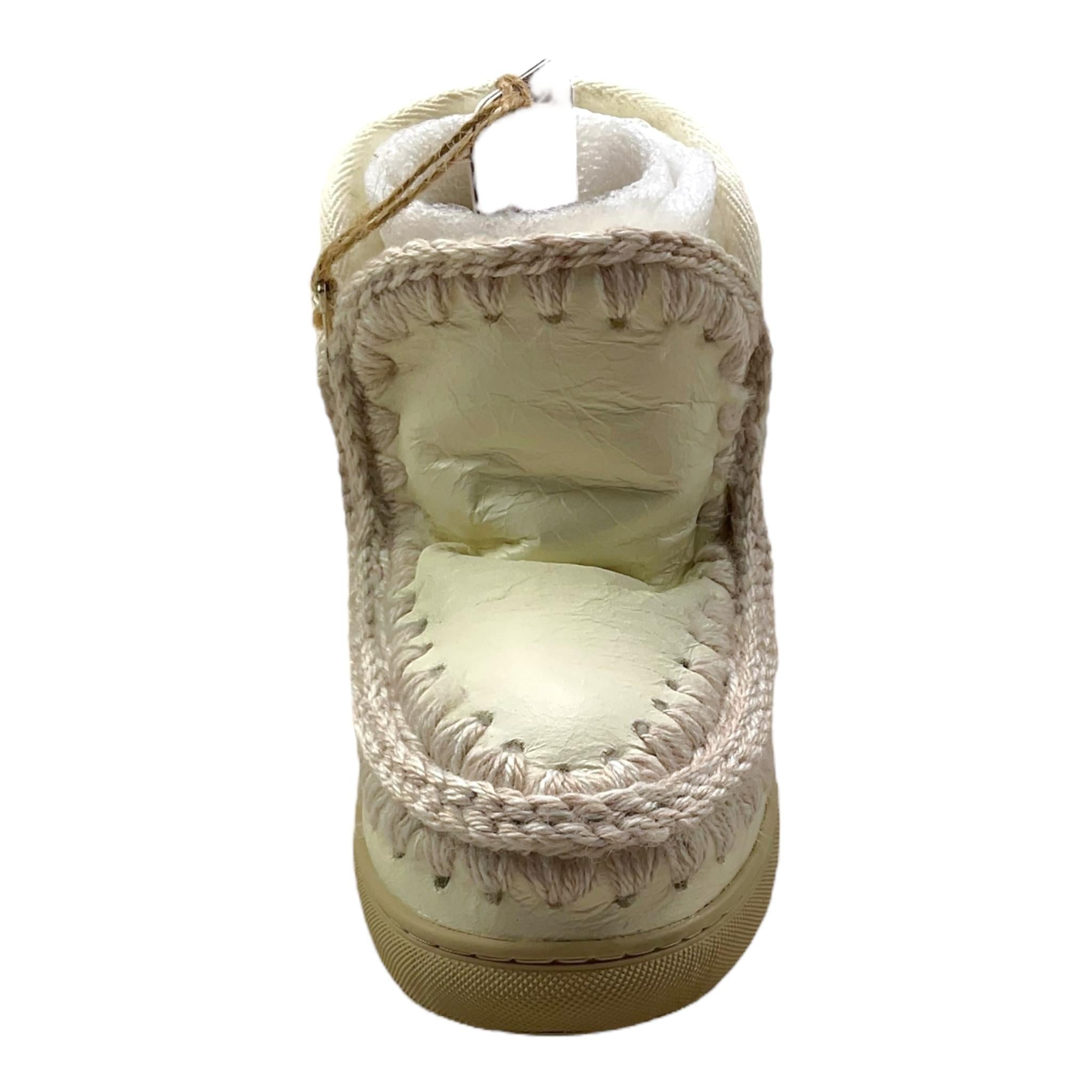 MOU stivali tinta unita con logo Panna per Bambina FK111000C PANNA MOU 