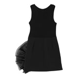 Elisabetta Franchi Einfarbiges Kleid mit Armloch und Applikation Schwarz für Mädchen