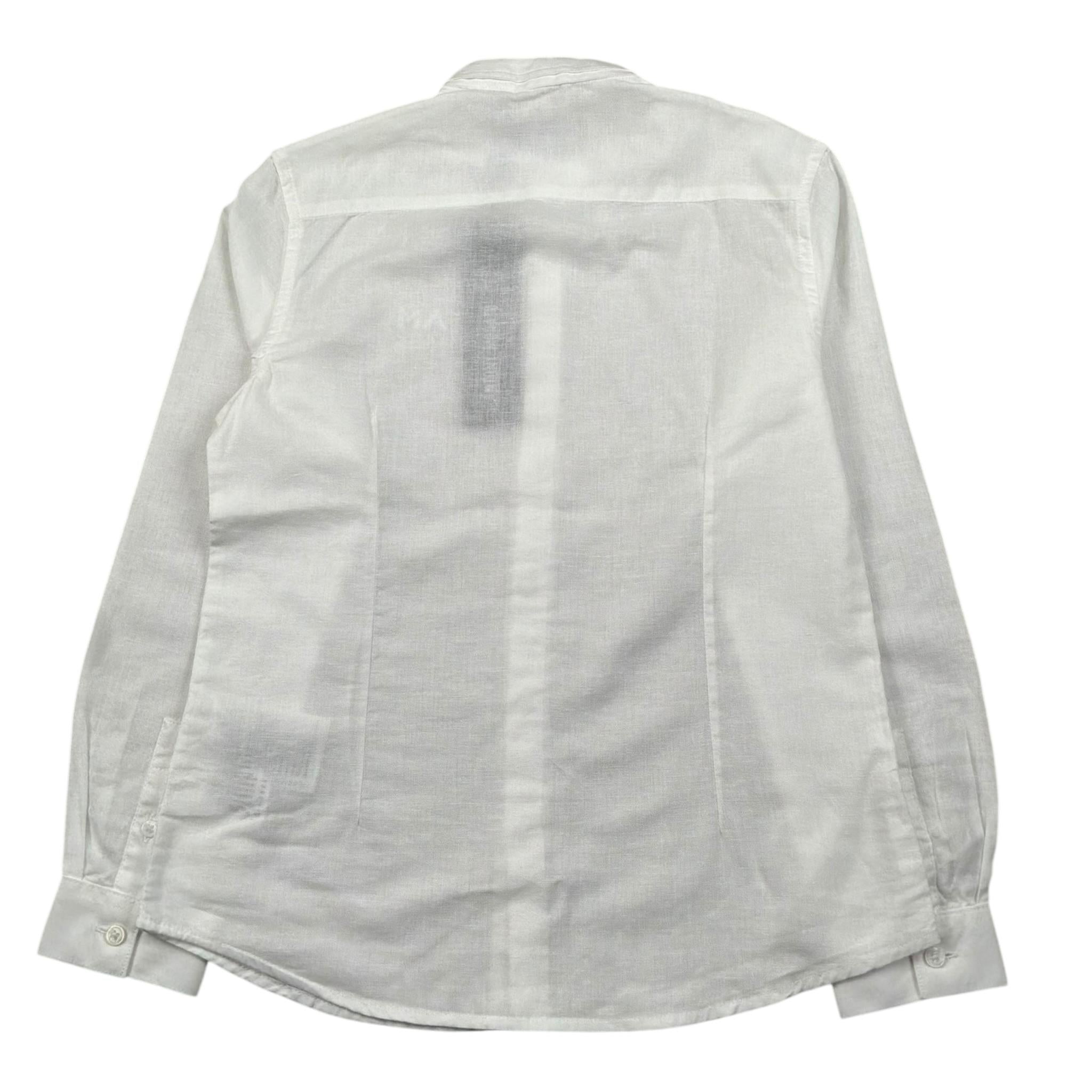 Antony Morato Camicia Manica Lunga Tinta Unita Collo Coreano per Bambino MKKSL00299 BIANCO ANTONY MORATO 
