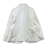 Hinnominate Mädchen-Jacke mit Knopfleiste, schlicht, weiß
