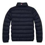 TOMMY HILFIGER giubbino tinta unita con zip e logo Blu per Bambino KS0KS00568 BLU TOMMY HILFIGER 