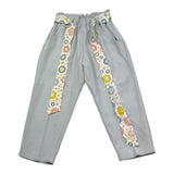 Janice Pantalone Tinta Unita con Cintura per Bambina JN444B AZZURRO JANICE 