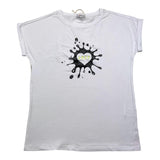 Yours Girl T-Shirt Rundhals Einfarbig mit Print Weiß Für Mädchen
