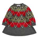 MOSCHINO abito in maglia tinta unita con fantasia Grigio per Neonata MDV0D2 GRIGIO MOSCHINO 