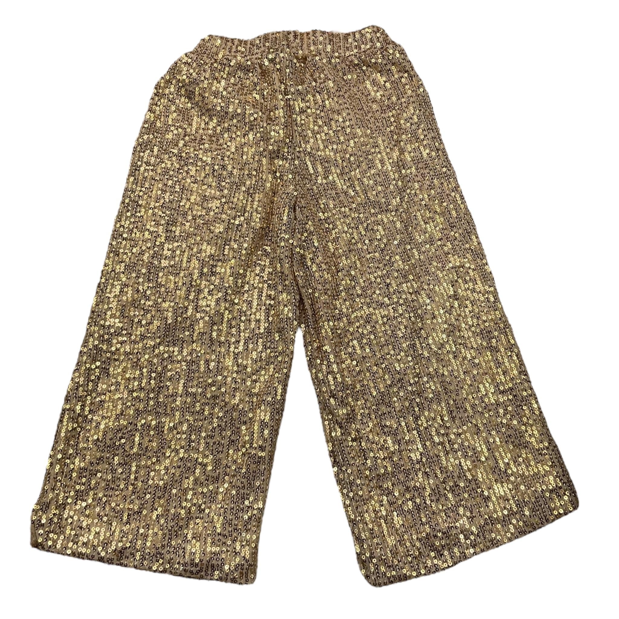 VICOLO pantalone tinta unita modello palazzo con paillettes Oro per Neonata 3141P000173N ORO VICOLO 