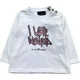 John Richmond Shirt Girocollo Tinta Unita con Logo per Neonata RIP26048TS BIANCO JOHN RICHMOND 