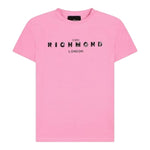 JOHN RICHMOND t-shirt girocollo tinta unita con stampa Rosa per Bambina RGA24055TS ROSA JOHN RICHMOND 