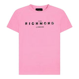 JOHN RICHMOND t-shirt girocollo tinta unita con stampa Rosa per Bambina RGA24055TS ROSA JOHN RICHMOND 