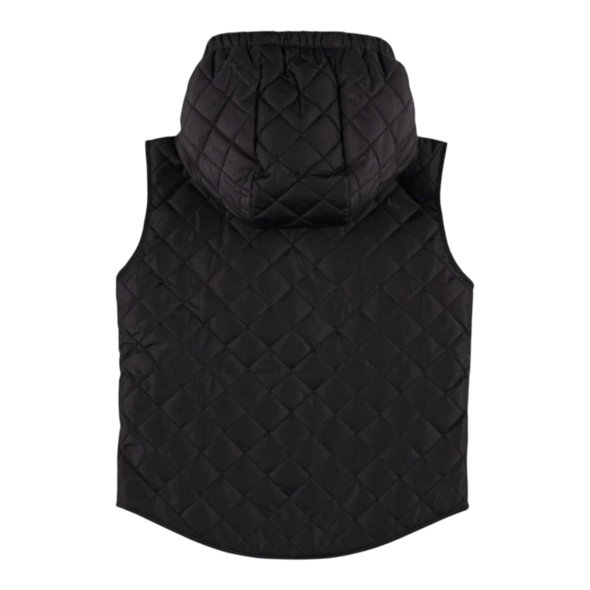 DSQUARED2 giubbino tinta unita con cappuccio e zip smanicato Nero per Bambino DQ2120 NERO DSQUARED2 