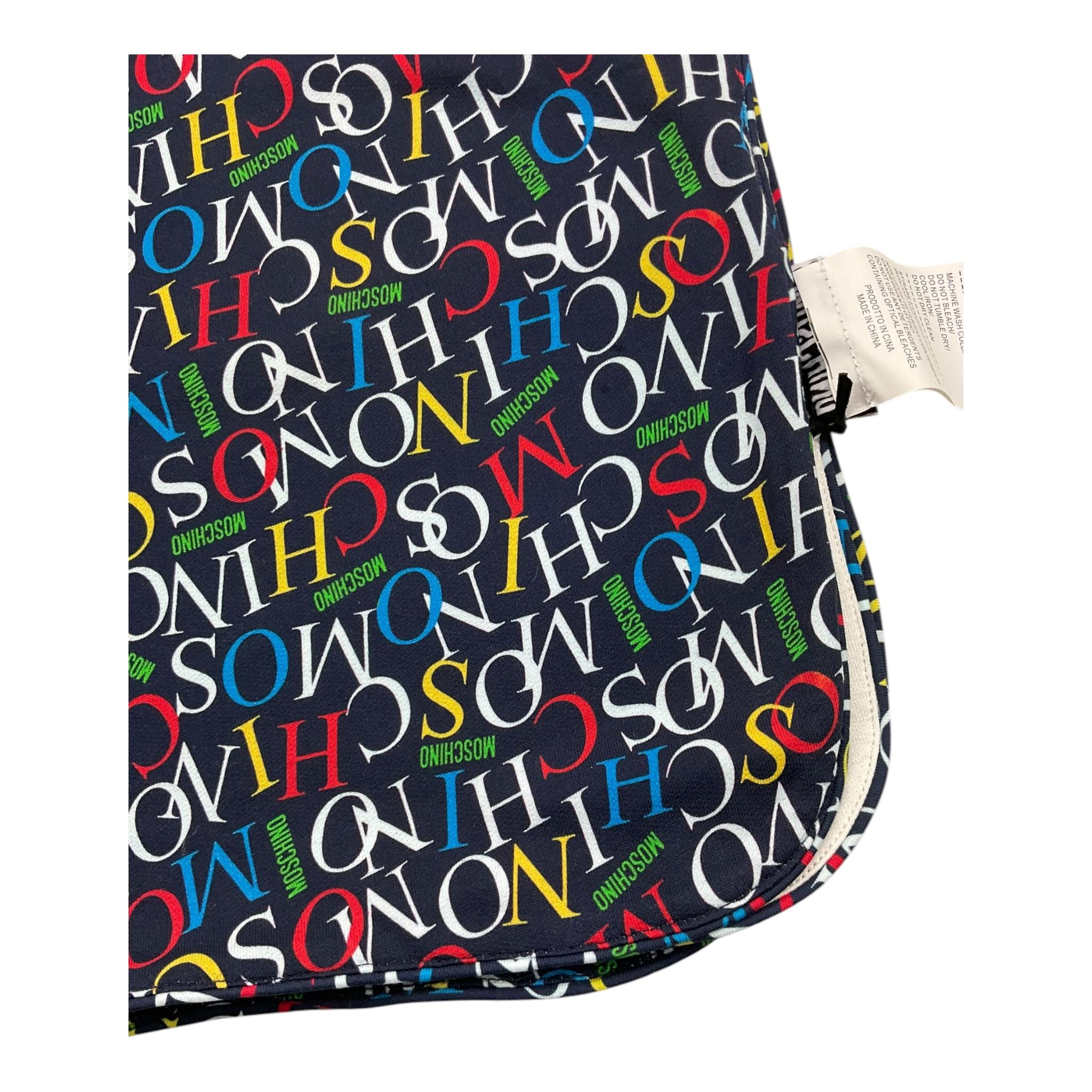 MOSCHINO coperta tinta unita con stampa Blu per Neonato MOB00F BLU MOSCHINO 