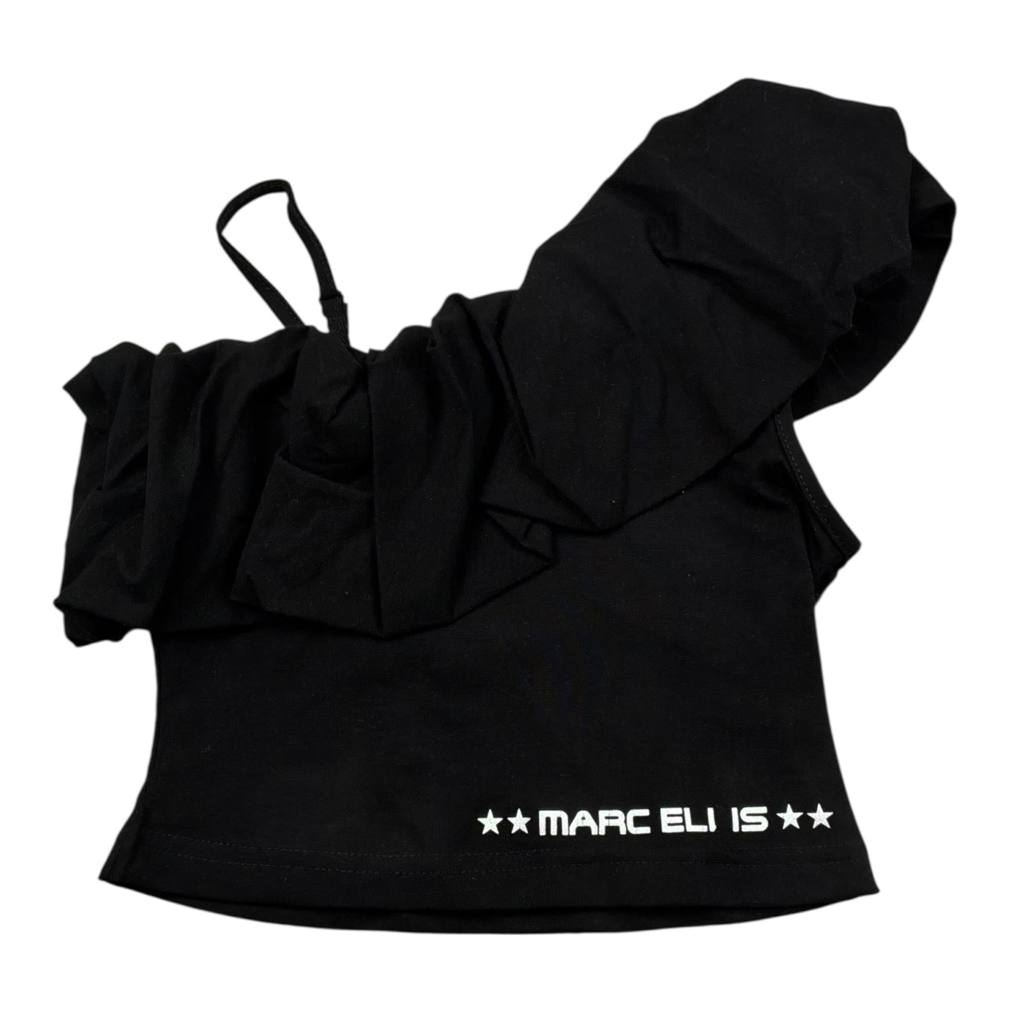 Marc Ellis Top Tinta Unita con Balze per Bambina JMJTP14169 NERO MARC ELLIS 