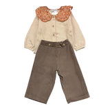 CALAMARO completo 2pz bicolore camicia-pantalone Beige per Neonata 17888 BEIGE CALAMARO 