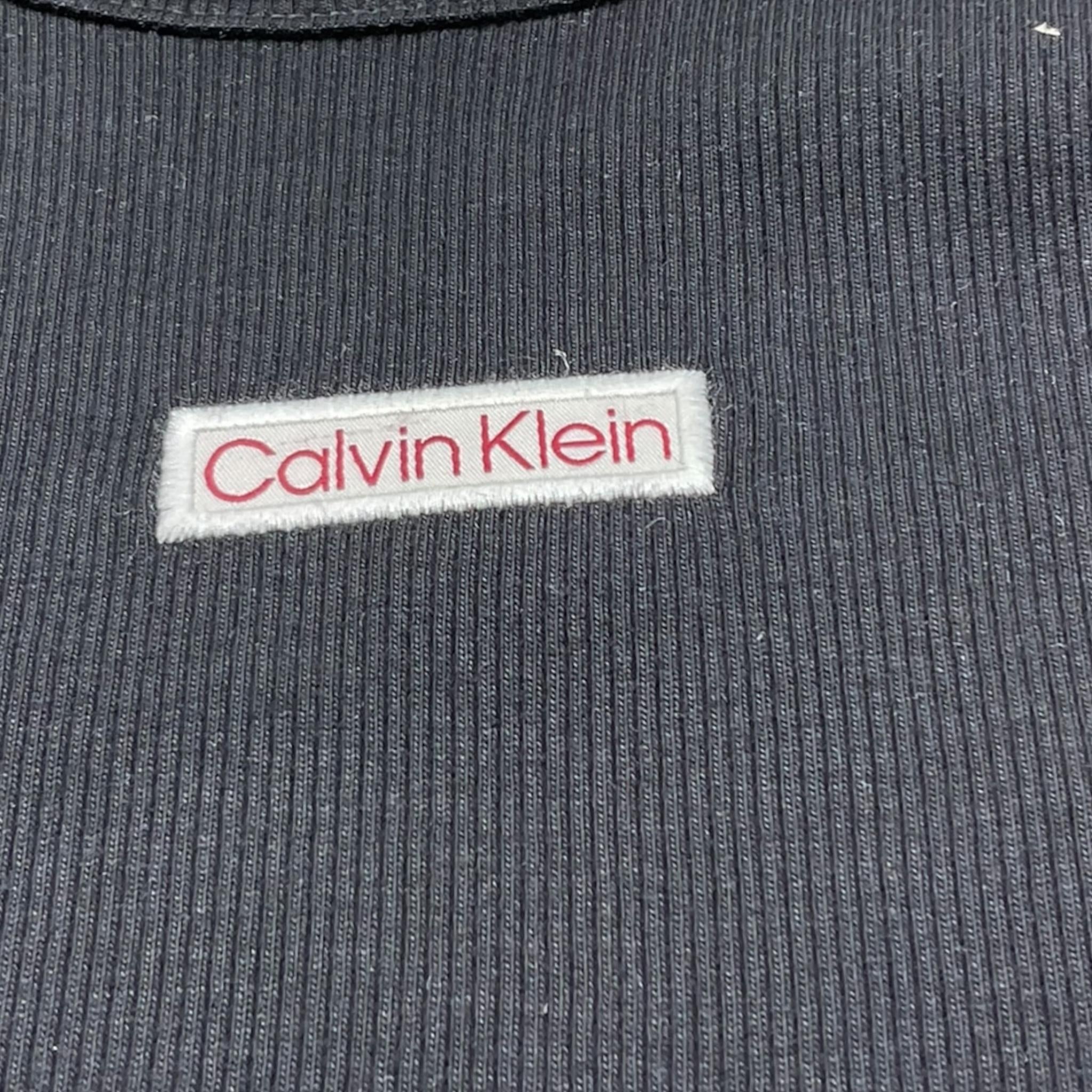 Calvin Klein Canotta Tinta Unita Giromanica con Stampa per Bambina IG0IG02871 NERO CALVIN KLEIN 