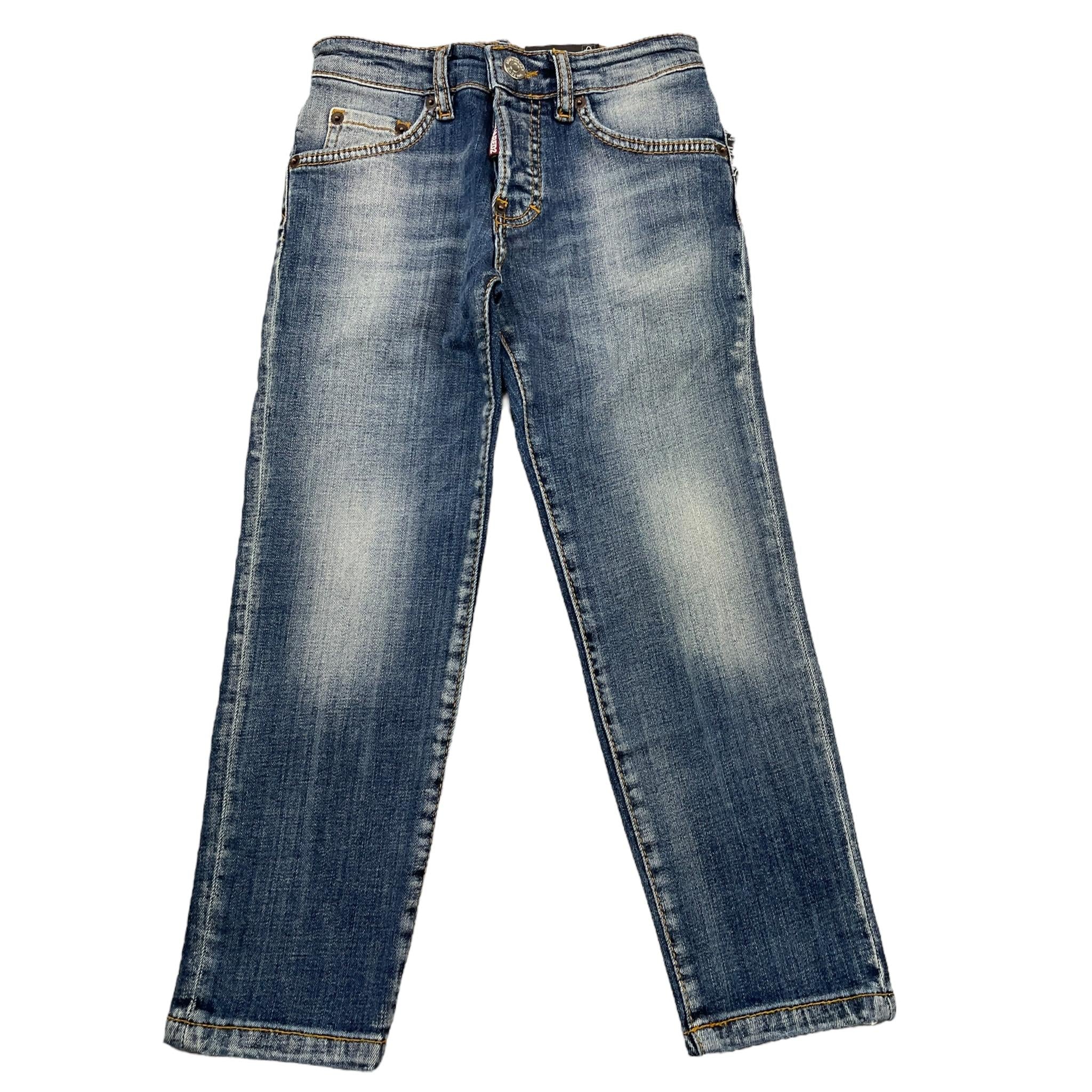 DSQUARED2 jeans tinta unita con 5 tasche Blu per Bambino DQ0731 BLU DSQUARED2 