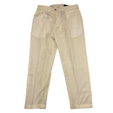 Yes London Schlichte Hose mit elastischem Bund in Creme für Jungen