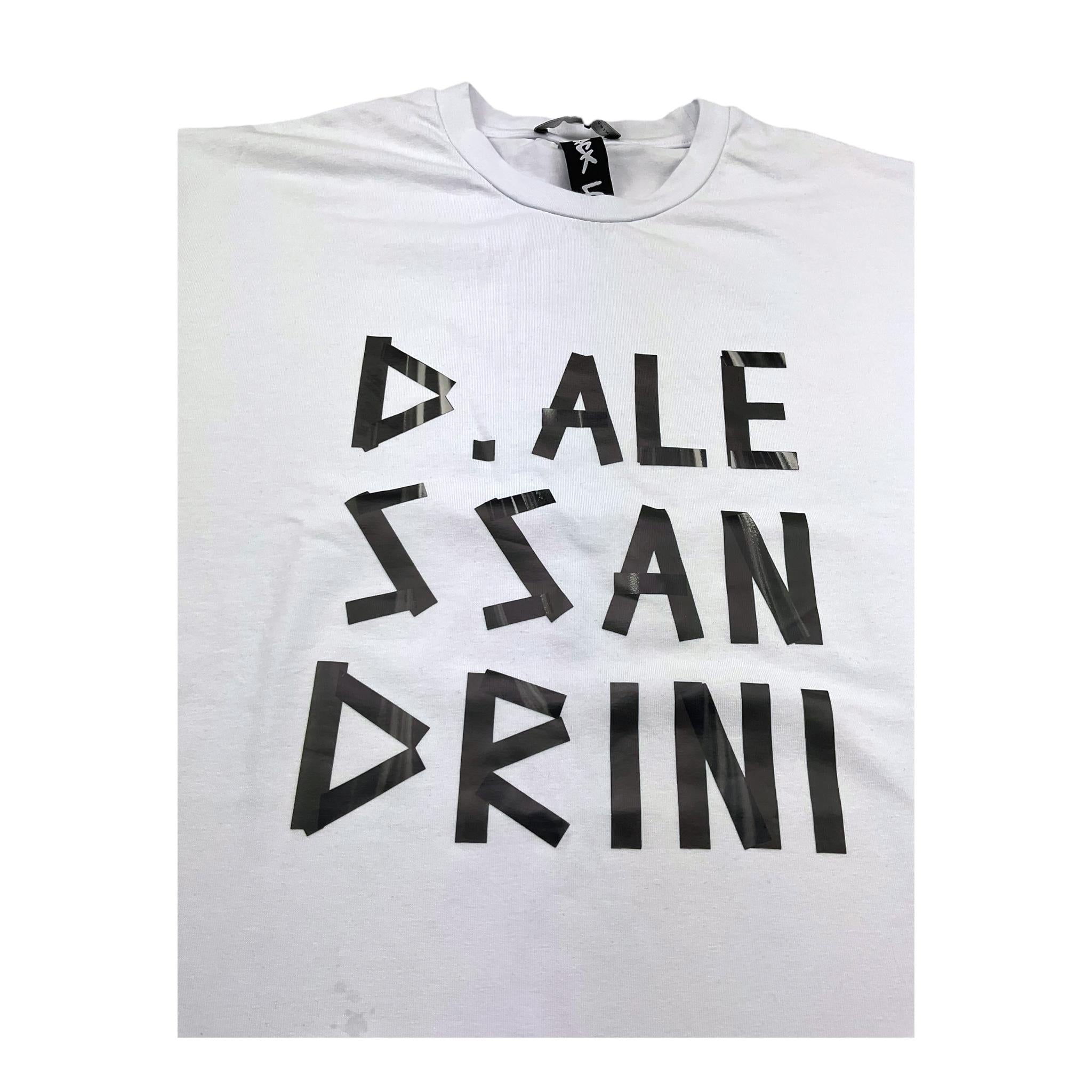Daniele Alessandrini T-Shirt Girocollo Tinta Unita con Stampe per Bambino 1236M00193 BIANCO DANIELE ALESSANDRINI 