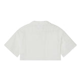 Dou Dou Camicia Tinta Unita Modello Crop per Bambina DW5A40 BIANCO DOU DOU 