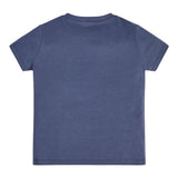 Guess T-Shirt Gircollo Tinta Unita con Stampa per Neonato N3GI16K8HM0 BLU GUESS 