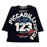 POLO CLUB LONDON shirt girocollo tinta unita con stampa in contrasto Blu per Neonato 24112 BLU POLO CLUB LONDON 