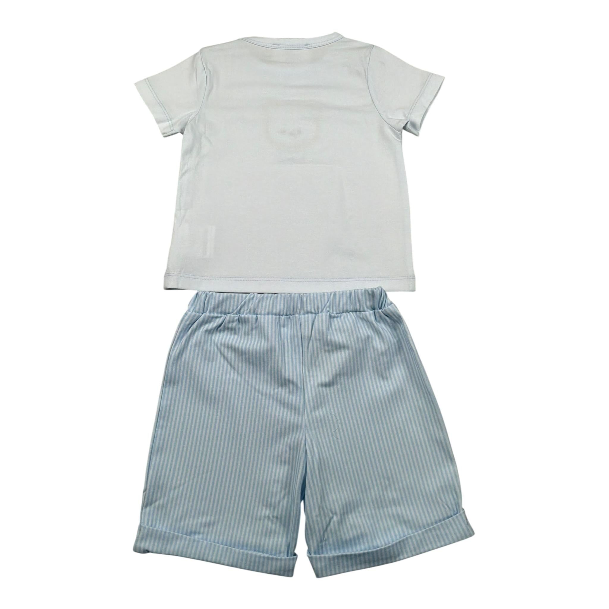 Lalalu' Completo 2 Pezzi T-Shirt-Bermuda per Neonato CCL510P AZZURRO LALALU' 