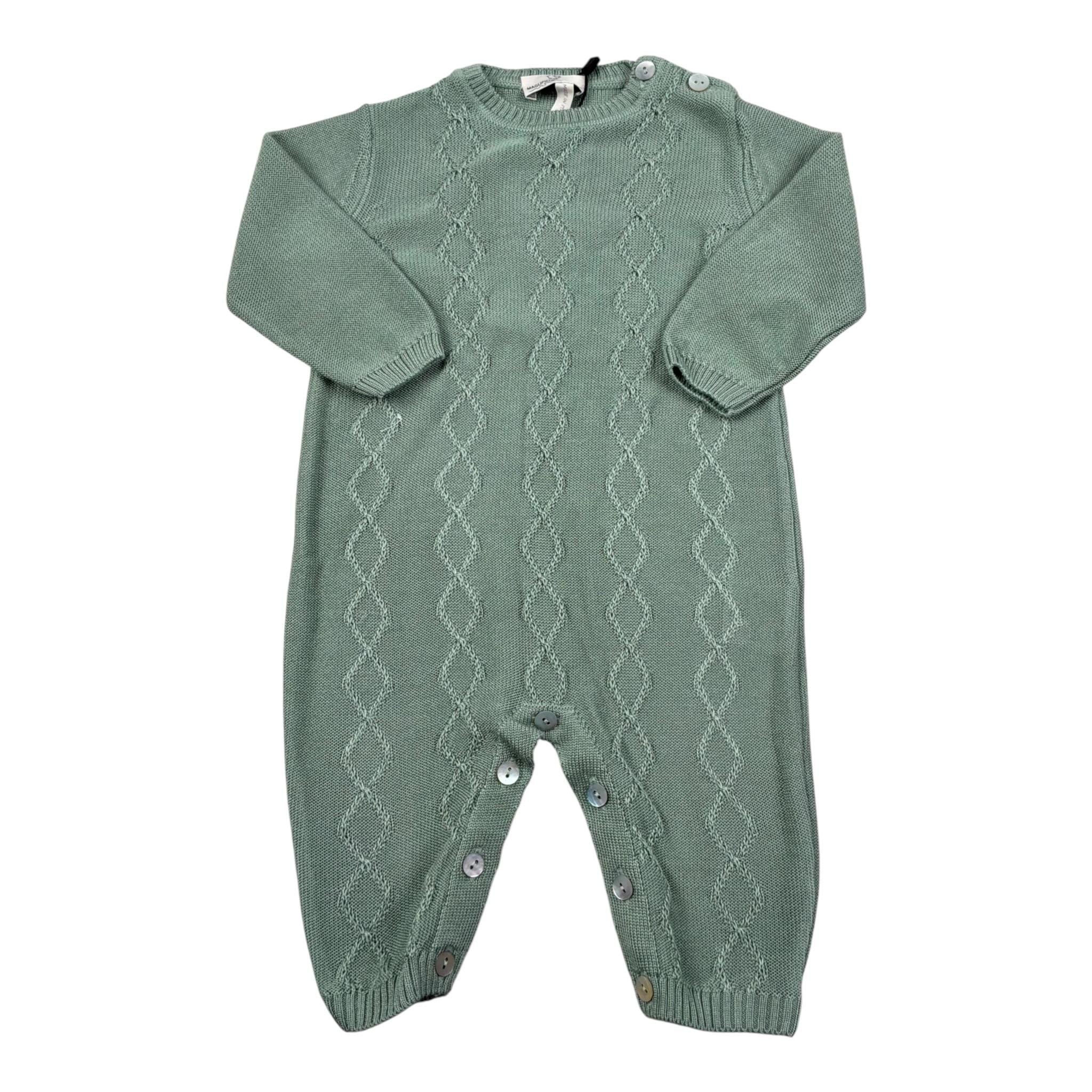 Maglifici di Verona Tutina Tinta Unita In Maglia per Neonato 045382 VERDE MAGLIFICI DI VERONA 