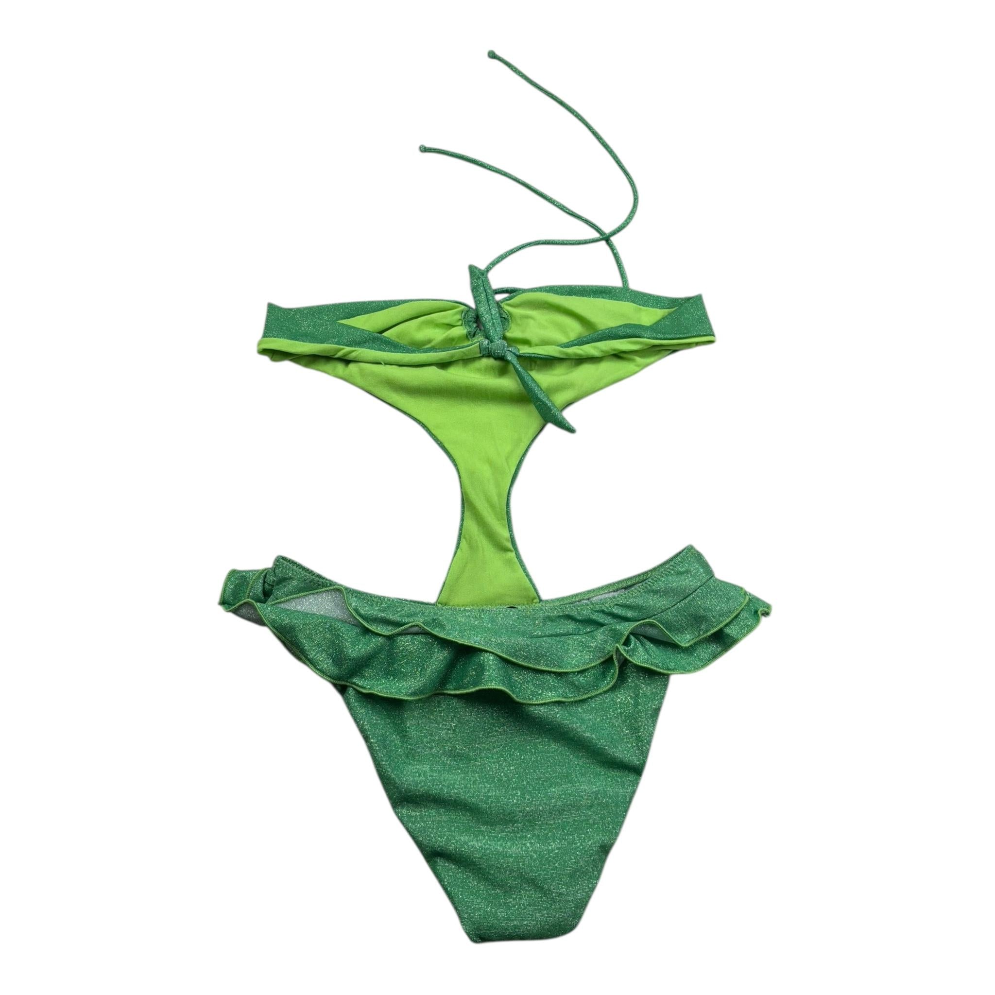 Fun & Fun Costume Intero Tinta Unita per Bambina FNJBW17444 VERDE FUN & FUN 