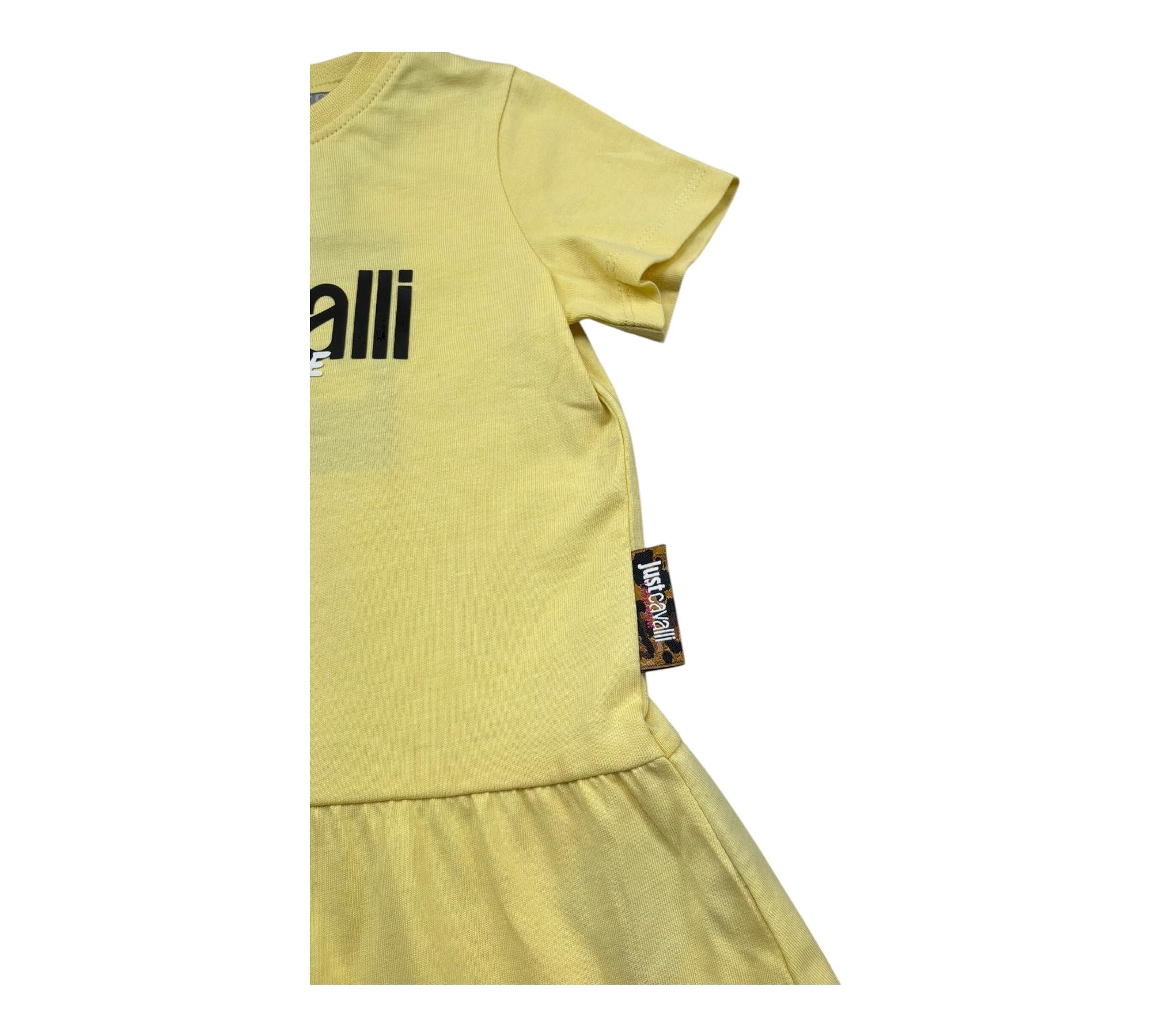 Just Cavalli Abito Mezza Manica Tinta Unita con Logo per Neonata JIP26026VE GIALLO JUST CAVALLI 