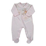 Le Bebe' Tutina Tinta Unita con Stampa per Neonata LBG5157 ROSA LE BEBE' 